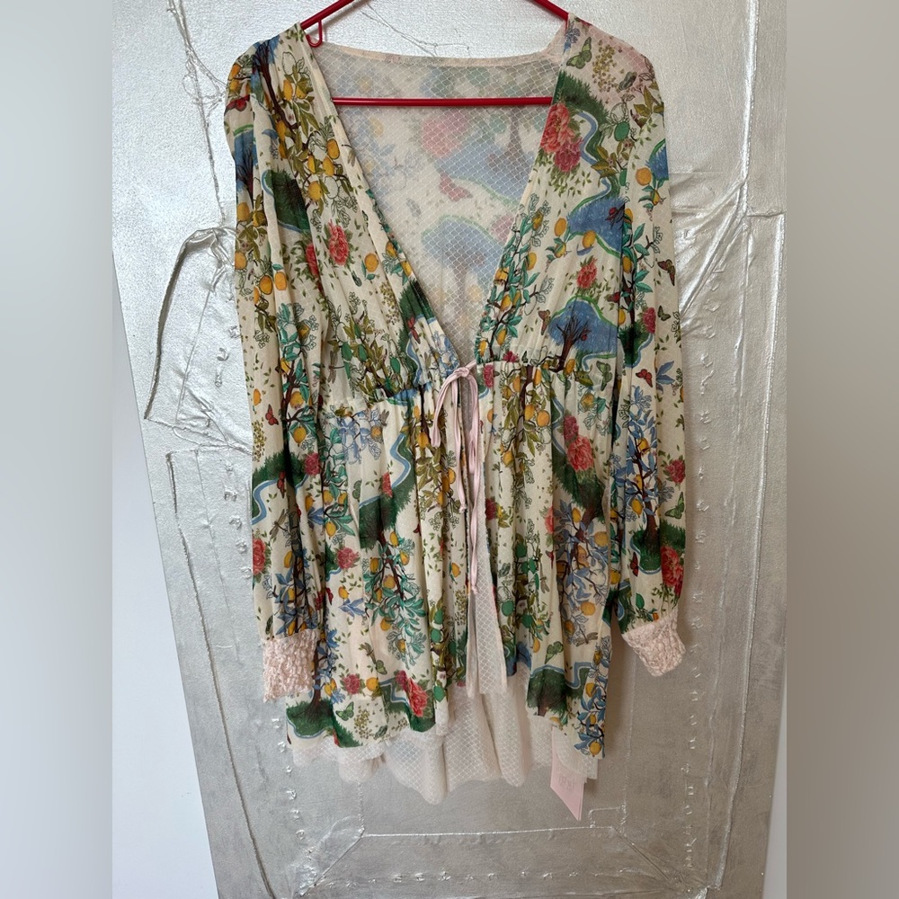 WE Are HAH reversible mesh robe